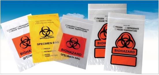 Biohazard Specimen bags A